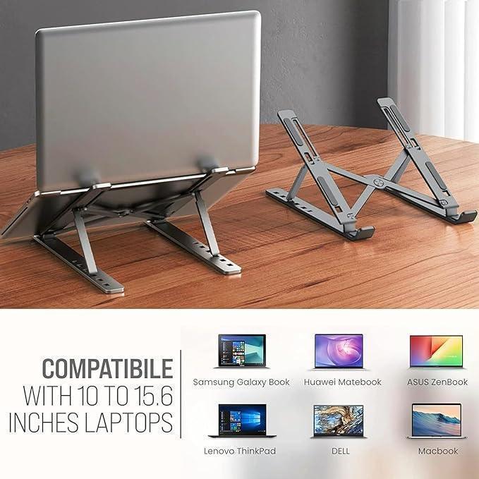 Portable Folding Laptop Stand – Adjustable Aluminum for Comfortable Viewing & Typing elitora 