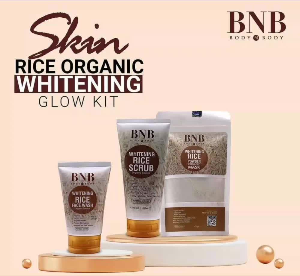 BNB Rice Glow Kit – 3-in-1 Whitening, Brightening & Radiance Care