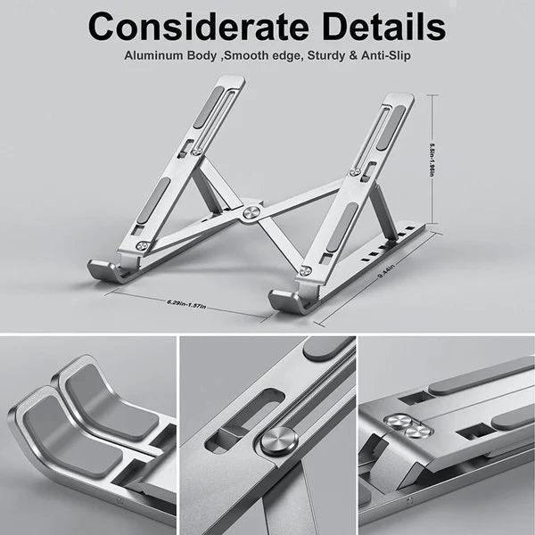 Portable Folding Laptop Stand – Adjustable Aluminum for Comfortable Viewing & Typing elitora 