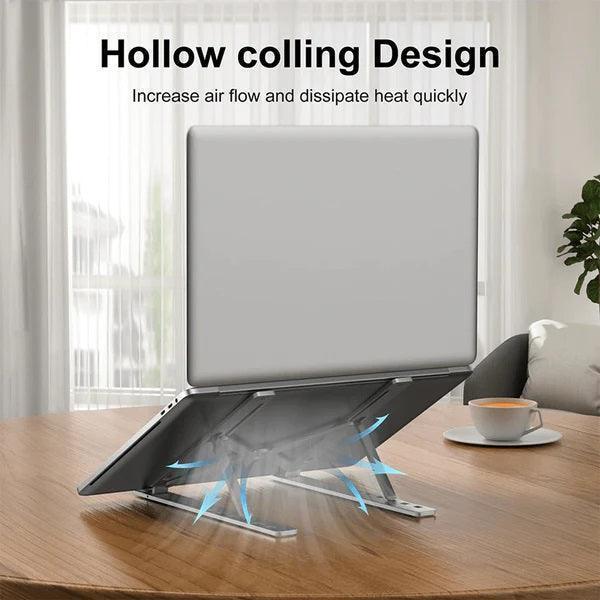 Portable Folding Laptop Stand – Adjustable Aluminum for Comfortable Viewing & Typing elitora 