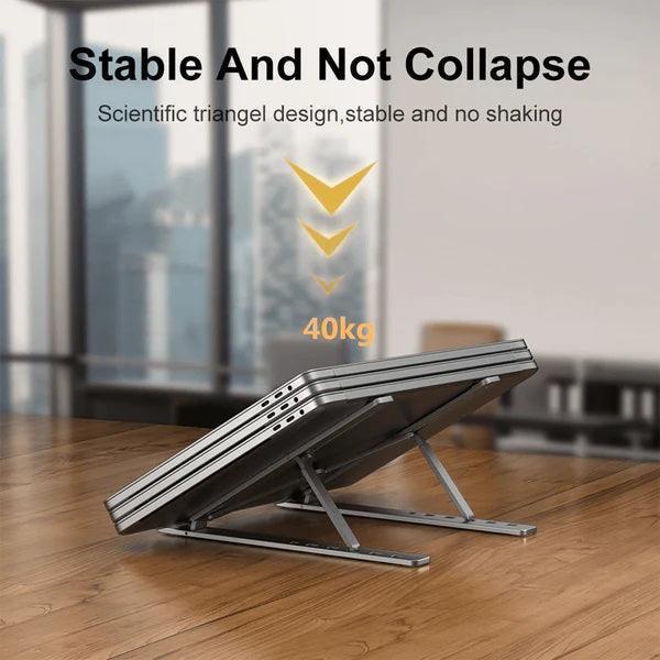 Portable Folding Laptop Stand – Adjustable Aluminum for Comfortable Viewing & Typing elitora 