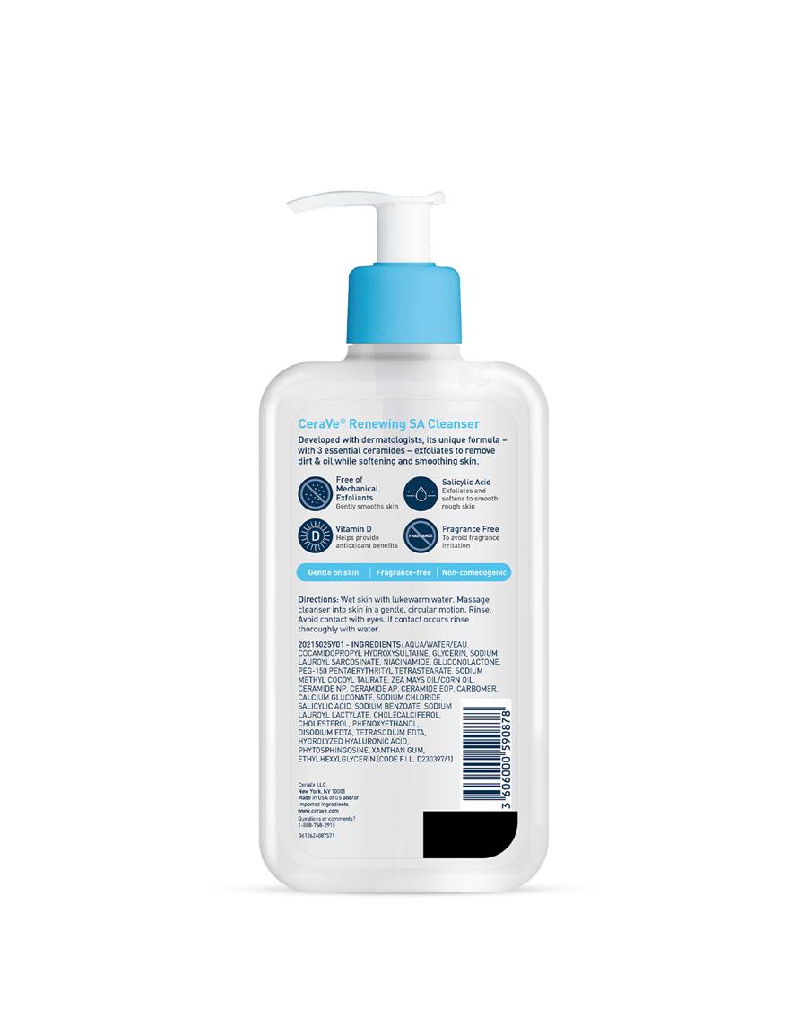 CeraVe Renewing SA Cleanser with Salicylic Acid & Ceramides – 237ml