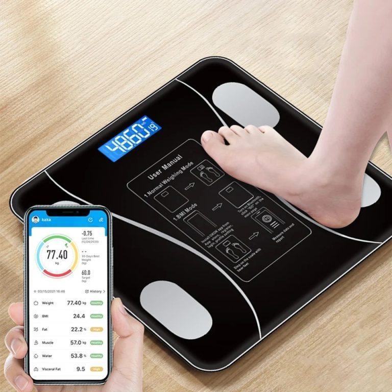 Smart Digital Body Weight Scale – Bluetooth, USB Charging & BMI Tracker with Body Tape Measure elitora 