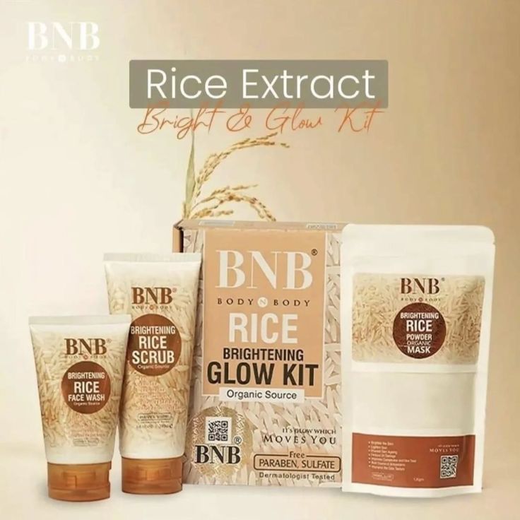 BNB Rice Glow Kit – 3-in-1 Whitening, Brightening & Radiance Care
