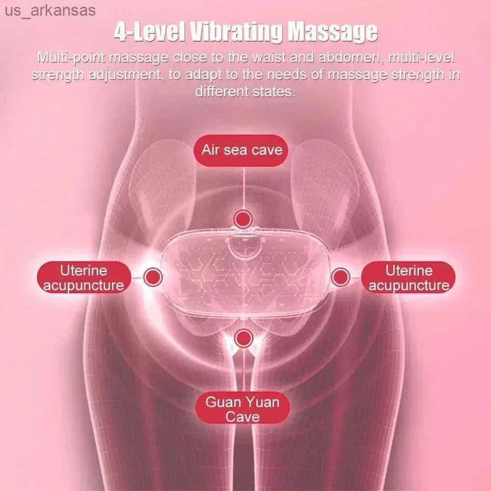 Heating & Vibrating Pad for Menstrual Cramps – Portable Digital Therapy Device - elitora